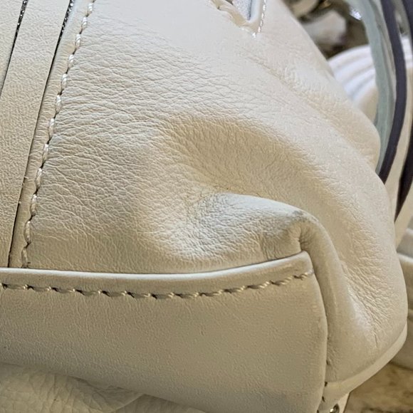 B. Makowsky Alexis Pebble Leather Hobo with Chain & Fringe - white - Picture 16 of 16